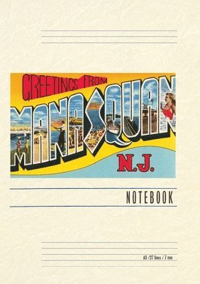 Vintage Lined Notebook Greetings from Manasquan, New Jersey 1