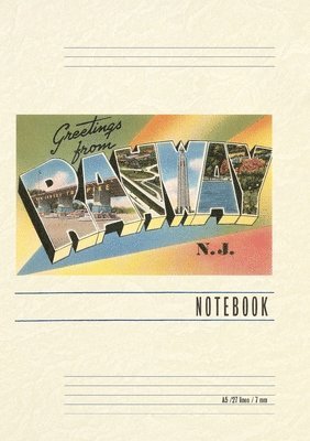 Vintage Lined Notebook Greetings from Rahway, New Jersey 1