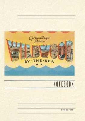 Vintage Lined Notebook Greetings from Wildwood by-the-Sea, New Jersey 1