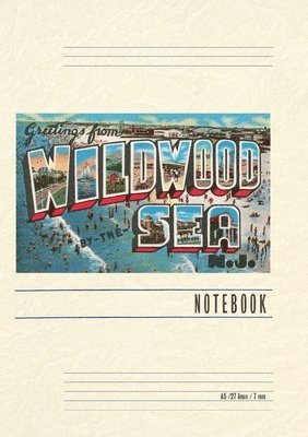 Vintage Lined Notebook Greetings from Wildwood by-the-Sea, New Jersey 1