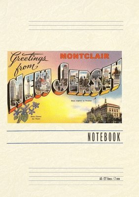 Vintage Lined Notebook Greetings from Montclair, New Jersey 1