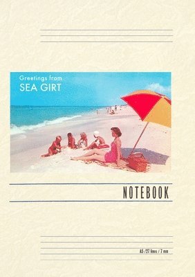 bokomslag Vintage Lined Notebook Greetings fro Sea Girt, Beach