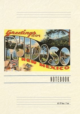 Vintage Lined Notebook Greetings from Ruidoso, New Mexico, Häftad