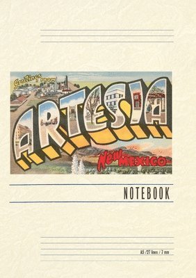 Vintage Lined Notebook Greetings from Artesia, New Mexico 1