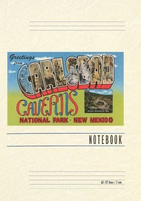 Vintage Lined Notebook Greetings from Carlsbad Caverns, New Mexico 1