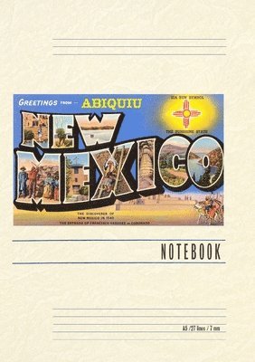 Vintage Lined Notebook Greetings from Abiquiu, New Mexico 1