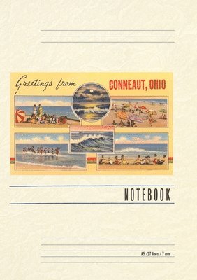 Vintage Lined Notebook Greetings from Conneaut, Häftad