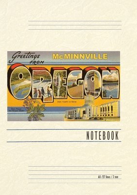 bokomslag Vintage Lined Notebook Greetings from McMinnville, Oregon