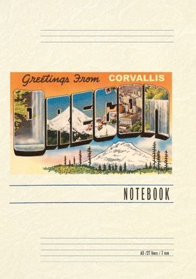bokomslag Vintage Lined Notebook Greetings from Corvallis, Oregon