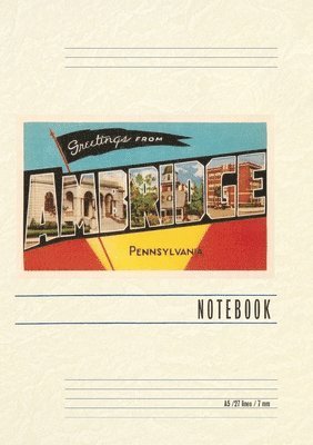 Vintage Lined Notebook Greetings from Ambridge, Pennsylvania 1