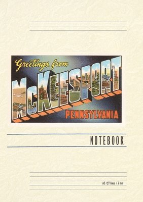 Vintage Lined Notebook Greetings from McKeesport, Pennsylvania 1