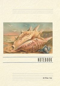 bokomslag Vintage Lined Notebook Conch Shell, Greetings from La Jolla, California