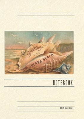 Vintage Lined Notebook Greetings from Solana Beach, California 1