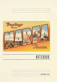 bokomslag Vintage Lined Notebook Greetings from Marfa, Texas