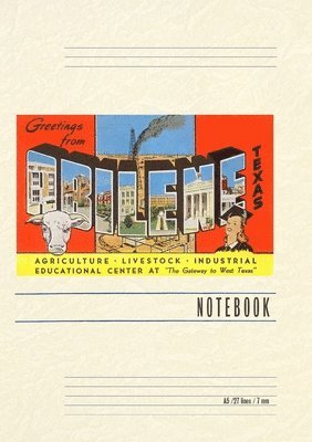 bokomslag Vintage Lined Notebook Greetings from Abilene, Texas