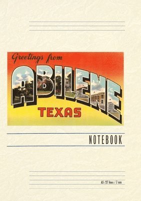 Vintage Lined Notebook Greetings from Abilene, Texas, Häftad