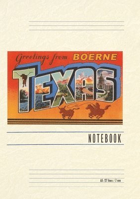 Vintage Lined Notebook Greetings from Boerne, Texas 1