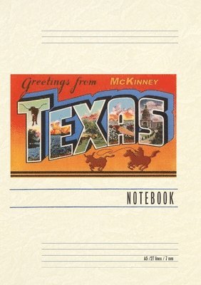 Vintage Lined Notebook Greetings from McKinney, Texas 1