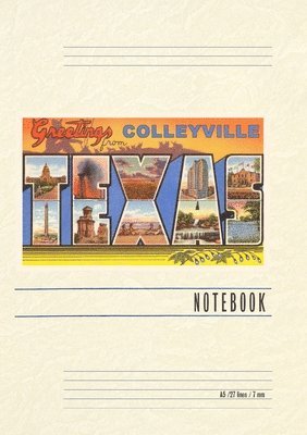 Vintage Lined Notebook Greetings from Colleyville, Texas 1