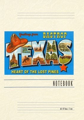 Vintage Lined Notebook Greetings from Bastrop, Texas 1