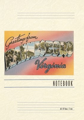 Vintage Lined Notebook Greetings from Waynesboro 1