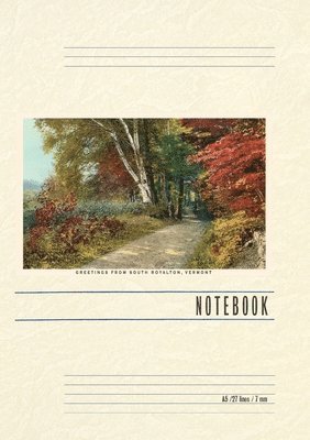 Vintage Lined Notebook Greetings from South Royalton, Fall Colors 1