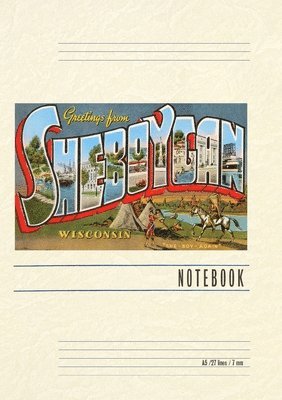 bokomslag Vintage Lined Notebook Greetings from Sheboygan, Wisconsin