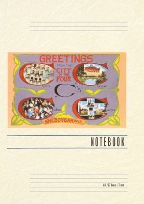 bokomslag Vintage Lined Notebook Greetings from Sheboygan, Wisconsin