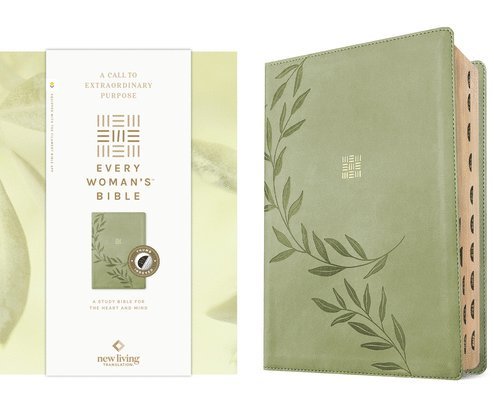 NLT Every Woman's Bible, Filament Enabled (Leatherlike, Olive Branch Green, Indexed, Red Letter) 1