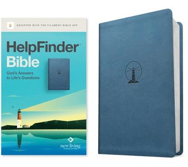 New Living Translation - HelpFinder Bible NLT, Filament Enabled (LeatherLike, Harbor Blue, Red Letter), Inbunden