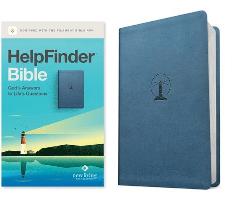 HelpFinder Bible NLT, Filament Enabled (LeatherLike, Harbor Blue, Red Letter)