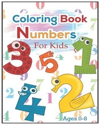 bokomslag coloring book number for kids ages 0-8