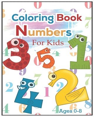 bokomslag coloring book number for kids ages 0-8