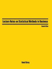 bokomslag Lecture Notes on Statistical Methods in Business