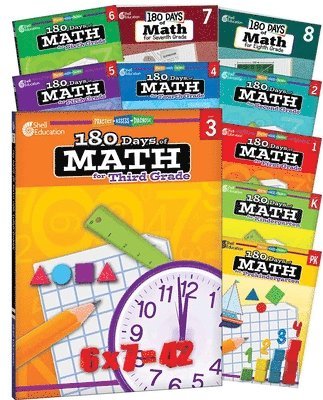 bokomslag 180 Days(tm) Math Pk-8: 10-Book Set