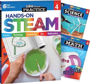 Cheryl Lane, Multiple Authors, Lauren Homayoun, Jodene Smith, Jodene Lynn Smith - 180 Days™: STEAM, Science, & Math Grade 4: 3-Book Set, Häftad