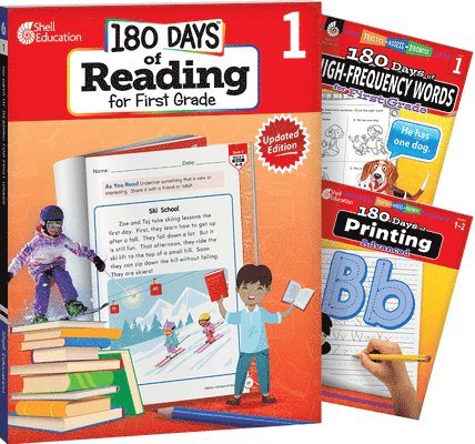 Multiple Contributors, Shell Education - 180 Days(tm) Reading, High-Frequency Words, & Printing Grade 1: 3-Book Set: Practice, Assess, Diagnose, Häftad