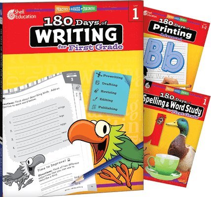 Multiple Authors, Shireen Pesez Rhoades - 180 Days(tm) Writing, Spelling, & Printing Grade 1: 3-Book Set: Practice, Assess, Diagnose, Häftad