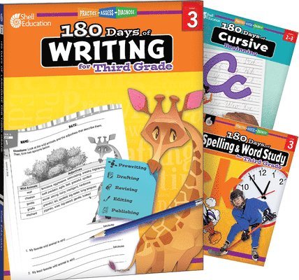 Multiple Authors, Shireen Pesez Rhoades - 180 Days(tm) Writing, Spelling, & Cursive Grade 3: 3-Book Set: Practice, Assess, Diagnose, Häftad