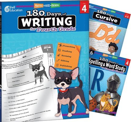 Multiple Authors, Shireen Pesez Rhoades - 180 Days(tm) Writing, Spelling, & Cursive Grade 4: 3-Book Set: Practice, Assess, Diagnose, Häftad