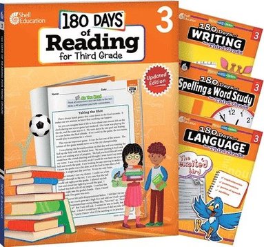 Alyxx Melendez, Shireen Pesez Rhoades, Kristi Sturgeon, Christine Dugan - 180 Days™: Reading 2nd Ed, Writing, Spelling, & Language Grade 3: 4-Book Set, Häftad