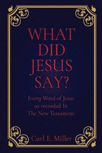 bokomslag What Did Jesus Say?: Every Word of Jesus as recorded In The New Testament