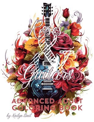 bokomslag Roses and Guitars Coloring Book