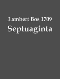 bokomslag Lambert Bos 1709 Septuaginta