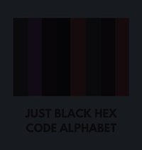 bokomslag Just Black Hex Code Alphabet