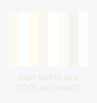 bokomslag Just White Hex Code Alphabet