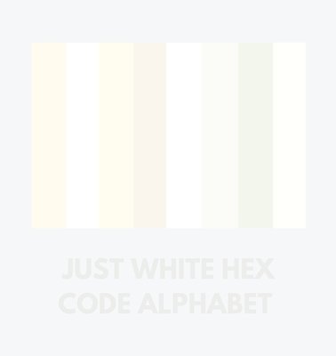 Just White Hex Code Alphabet 1