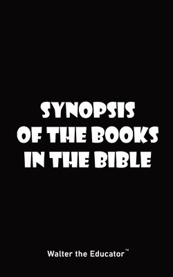 bokomslag Synopsis of the Books in the Bible