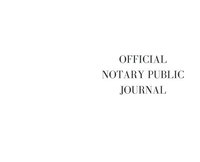 bokomslag The Official Notary Public Journal