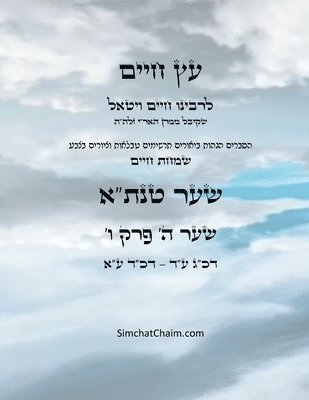 Chaim Vital Ha'ari - עץ חיים שער ה פרק ו - Sefer Etz Chaim Gate 05 Chapter 06, Häftad